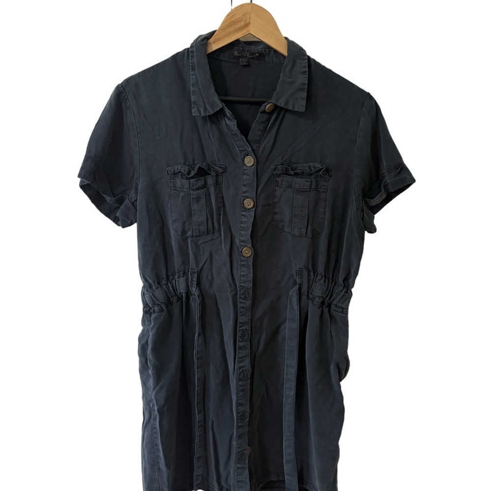 Velvet Heart Navy Button-Up Dress